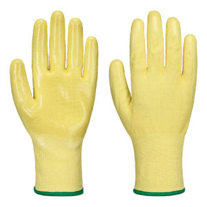 Portwest AP42 sarung tangan cut resistant level E silikon tahan panas 250 derajat warna kuning liner aramid baja