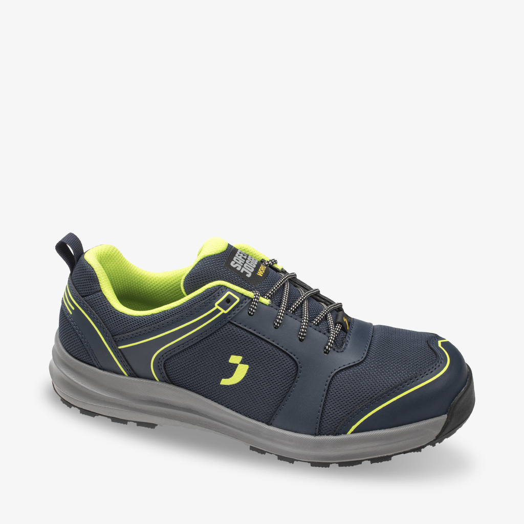 Safety Jogger Balto sepatu safety low cut navy tampak belakang