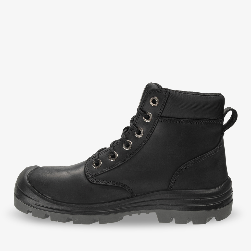 Safety Jogger Dakar EW S3 sepatu safety boot kulit hitam tampak samping