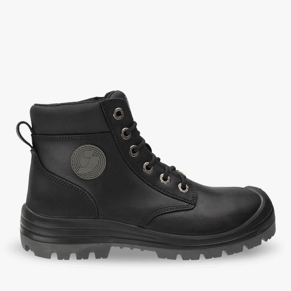 Sepatu safety boot Safety Jogger Dakar EW S3 kulit Crazy Horse warna hitam