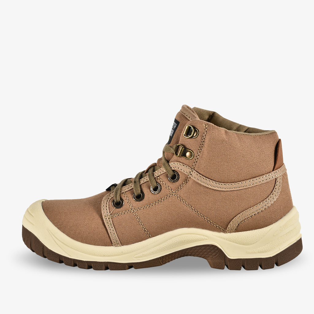 Safety Jogger Desert sepatu safety kanvas beige tampak samping