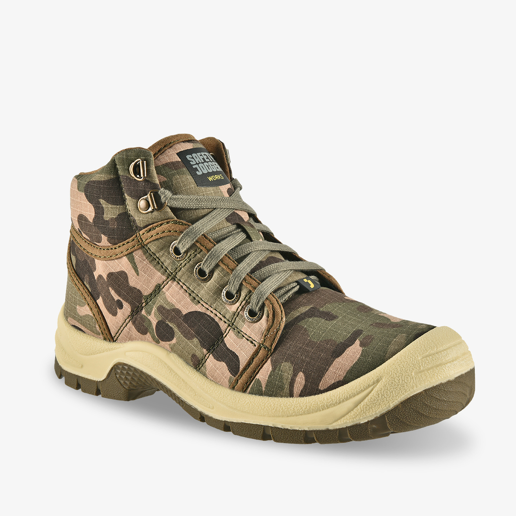 Safety Jogger Desert sepatu safety kanvas multi warna tampak belakang