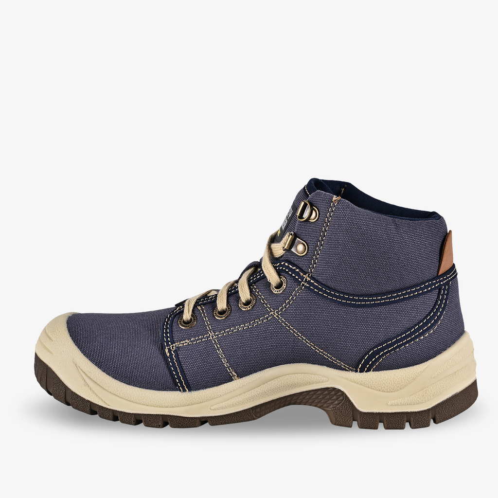 Safety Jogger Desert sepatu safety kanvas navy tampak samping